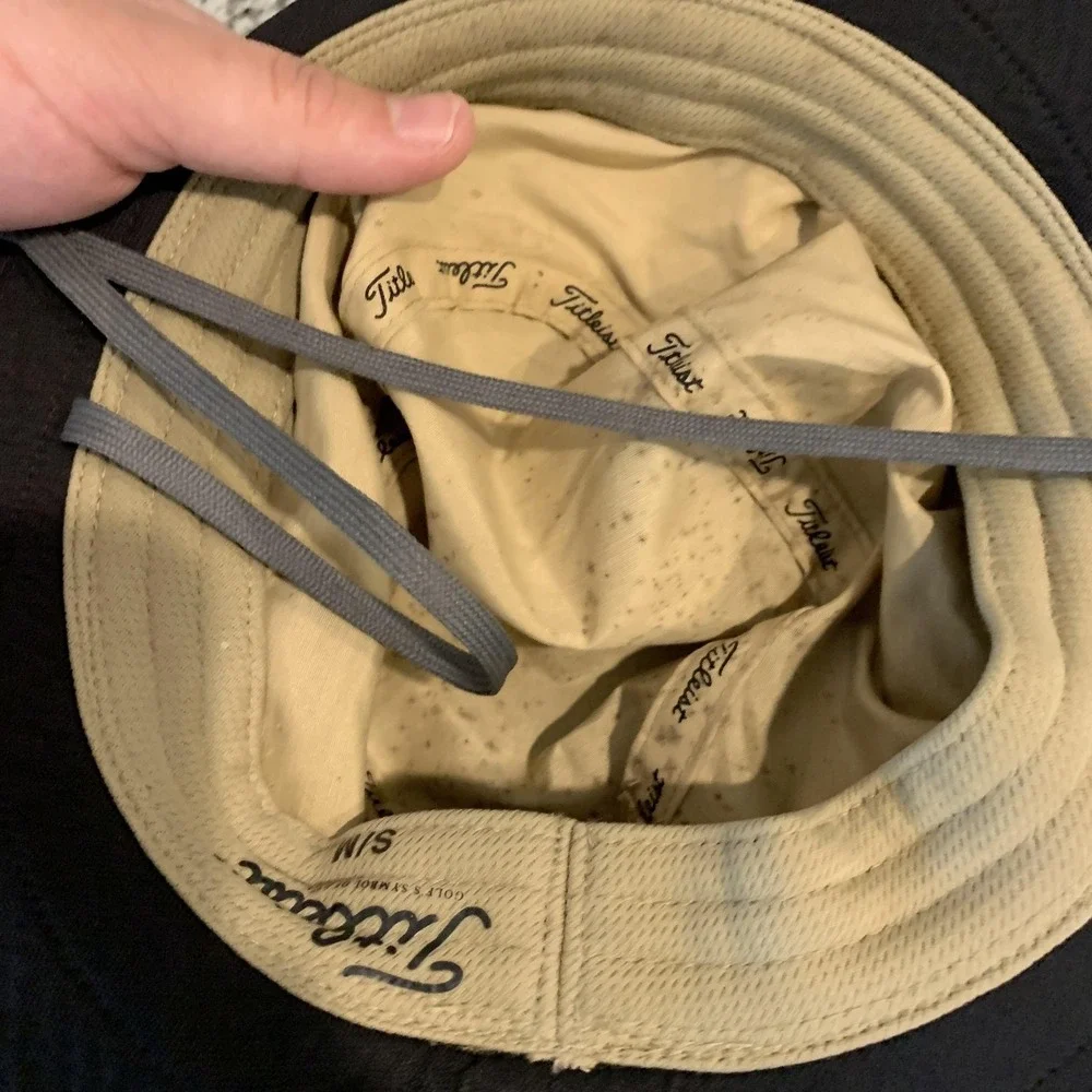 Titleist Hat Boonie Fitted Mens S/M Beige Wide Brim Sun Golf Nylon Summer